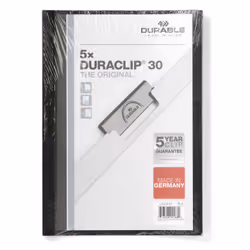 Durable DURACLIP, Noir, Plastique, 30 feuilles, A4, Clip de fixation, 1,19 kg