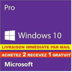 Windows 10 Pro Professionnel 32/64 bit Clé dactivation Originale - Rapide - Version téléchargeable