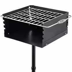 Barbecue à Charbon de Bois - VEVOR - Grill Extérieur en Acier 41x41x20cm Enterrer