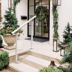 Main Courante Escalier - VEVOR - 91x91 cm Rampe Extérieur de Transition Blanc Jardin