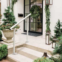 Main Courante Escalier - VEVOR - 91x91 cm Rampe Extérieur de Transition Blanc Jardin