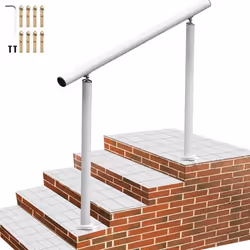 Rampe Escalier Extérieur - VEVOR - 121cm Main Courante Garde-Corps Aluminium 48cm