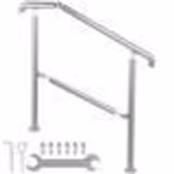 Rampe Escalier Acier Inox - VEVOR - Rampe Escalier Extérieur Réglable 4 à 5 Marches