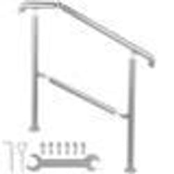 Rampe Escalier Acier Inox - VEVOR - Rampe Escalier Extérieur Réglable 4 à 5 Marches