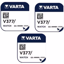 Varta 3 Piles oxyde argent V377 SR626SW SR66 377 155V ( Accessoire alimentation ) -