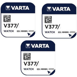 Varta 3 Piles oxyde argent V377 SR626SW SR66 377 155V ( Accessoire alimentation ) -