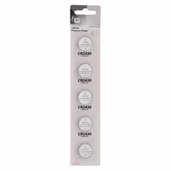 Piles - EUNICELL - CR2430 - Blister de 5 - 3V - Non rechargeable