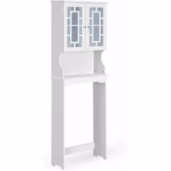 Attributs : Conception peu encombrante : Ce meuble WC comprend une étagère ouverte et une armoire à double porte qui offre un ...