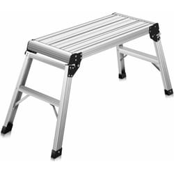 Costway - Escabeau Pliable avec Surface Antidérapante et Coussins, Capacité de 150 kg, pour Intérieur/Extérieur