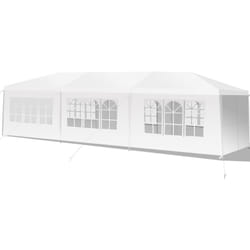 Tonnelle de Jardin Extérieur/Barnum 3x9m-27㎡ Tente de Réception Imperméable avec 8 Parois Amovibles - Costway