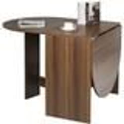 COSTWAY Table à Manger Pliable/Extensible Jusquà 163 CM 4 - 7 Personnes Convertibles à Console Marron