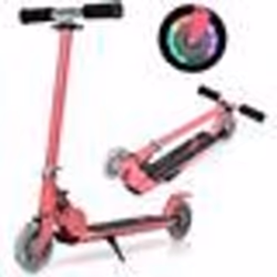 COSTWAY Trottinette Enfant Pliable 2 Roues LED Clignotantes Hauteur Ajustable Charge Max 70kg Enfant de 4 à 15 Ans Patinette  ...