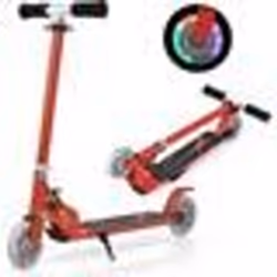 COSTWAY Trottinette Enfant Pliable 2 Roues LED Clignotantes Hauteur Ajustable Charge Max 70kg Enfant de 4 à 14 Ans Patinette  ...
