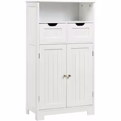 Description générale Cette armoire sur pied est idéale pour optimiser l’espace dans votre maison. Divisée en trois parties, e ...