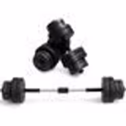 COSTWAY Kit Haltères Poids de Musculation Réglable 30KG 2 en 1 Haltère Courte Poids 8 x 25kg+8 x 125kg Poignée Confortable 10 ...