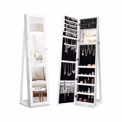 Attributs : 【Attribut:2-en-1 miroir et armoire à bijoux:】 Cette armoire sert comme miroir et comme stockage de bijoux, permet ...