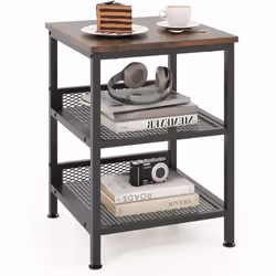 À propos de cet article 【Utilité à 3 Niveaux】 La table d'appoint carrée offre une solution de rangement à 3 niveaux qui est p ...