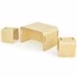 COSTWAY Table Enfant avec Chaises Design Moderne en Bois d Bouleau pour Dessin Manger Etudier et Jouer