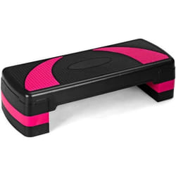 COSTWAY Stepper dAérobic Hauteur Réglable 3 Niveaux 10/15/20CM Surface Antidérapant Charge 250KG pour Exercices de CardioGym