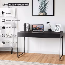 Description générale Ce bureau multifonctionnel de 112 cm x 48 cm offre un espace de rangement généreux pour votre ordinateur ...