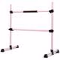 COSTWAY Double Barre de Danse Classique Hauteur Réglable 20-119CM avec Eponge Base Rotative Charge 50KG pour Gymnase/Traction