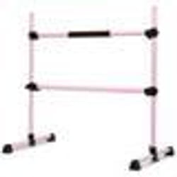 COSTWAY Double Barre de Danse Classique Hauteur Réglable 20-119CM avec Eponge Base Rotative Charge 50KG pour Gymnase/Traction