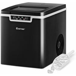 Costway - Machine à Glaçons de Comptoir 12KG /24H Portable 9 Glaçons par 8 Min avec Réservoir 1,85L,Affichage-LCD 105W pour Maison, Bureau, Bar