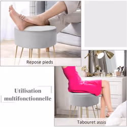 Attributs : 【Cadre robuste et stable:】Fabriqué en MDF de qualité, ce tabouret repose-pieds est plus robuste et plus durable s ...
