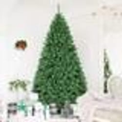 COSTWAY Sapin de Noël Artificiel 275CM à Charnière avec Support Métallique3594 Branches Sapin Douglas PVC Décoration de Fête Vert