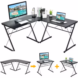 À propos de cet article 【Design détachable】 La table peut être détachée et utilisée comme 2 petits bureaux d'ordinateur avec  ...