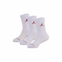 Chaussettes - JORDAN - Crew 3 pack - Blanc et Rouge - Confortables - Pour Enfant