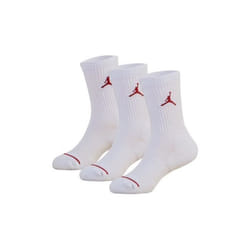 Chaussettes - JORDAN - Crew 3 pack - Blanc et Rouge - Confortables - Pour Enfant