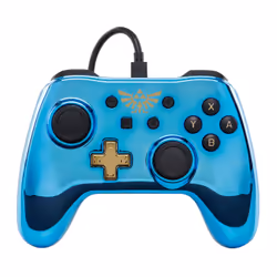 PowerA Legend of Zelda, Manette de jeu, Nintendo Switch, Analogique/Numérique, Avec fil, USB, Bleu, Or
