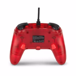 PowerA 1513053 Rouge, Translucide USB Manette de jeu Analogique Nintendo Switch