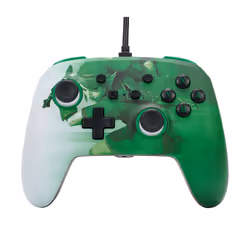 PowerA 1516984-01, Manette de jeu, Nintendo Switch, Analogique, Avec fil, USB, Vert, Blanc