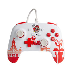 PowerA Mario Red Rouge, Blanc USB Manette de jeu Nintendo Switch
