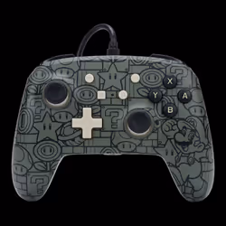 PowerA 1522659-01, Manette de jeu, Nintendo Switch, Analogique, Avec fil, USB, Noir, Gris