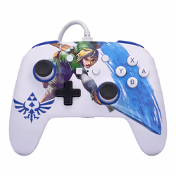 PowerA 1526548-01, Manette de jeu, Nintendo Switch, Analogique, Avec fil, USB, Bleu, Blanc