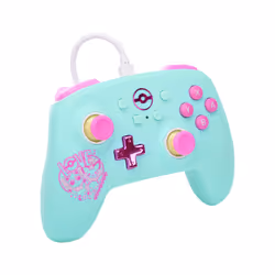 PowerA NSGP0146-01 accessoire de jeux vidéo Bleu, Rose USB Manette de jeu Analogique Nintendo Switch