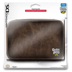 BG Games NDS Lite Guitar Hero Leather Case Folio Nintendo Cuir Marron