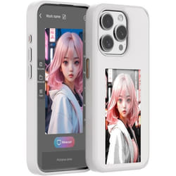 Coque de protection décran intelligente pour iPhone 16 Pro Max - Blanc