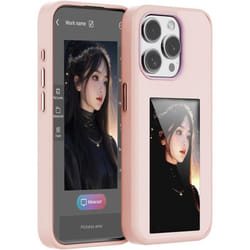 Coque de protection décran intelligente pour iPhone 16 Pro Max - Rose - KSOPUERT