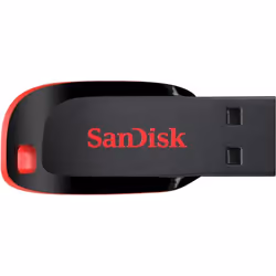 SanDisk 32GB Cruzer Blade, 32 Go, USB Type-A, 2.0, Sans capuchon, Noir, Rouge