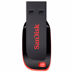 SanDisk Cruzer Blade, 64 Go, USB Type-A, 2.0, Sans capuchon, 2,5 g, Noir, Rouge