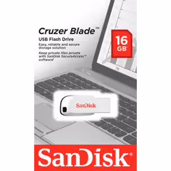 SanDisk Cruzer Blade lecteur USB flash 16 Go USB Type-A 2.0 Blanc - Vue supplémentaire 4
