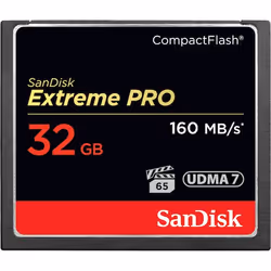SanDisk 32GB Extreme Pro CF 160MB/s, 32 Go, CompactFlash, 160 Mo/s, 150 Mo/s, Multicolore