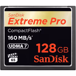 SanDisk 128GB Extreme Pro CF 160MB/s, 128 Go, CompactFlash, 160 Mo/s, 150 Mo/s