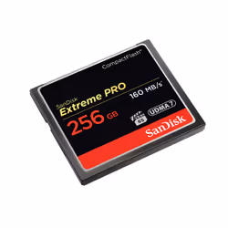 SanDisk Extreme PRO, 256GB, 256 Go, CompactFlash, 160 Mo/s, 140 Mo/s, Noir