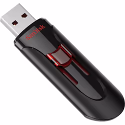 SanDisk UFM 16GB USB CRUZER GLIDE 3.0, 16 Go, USB Type-A, 3.2 Gen 1 (3.1 Gen 1), Slide, Noir, Rouge