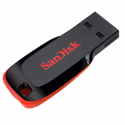 SanDisk Cruzer Blade lecteur USB flash 128 Go USB Type-A 2.0 Noir, Rouge - Vue supplémentaire 10